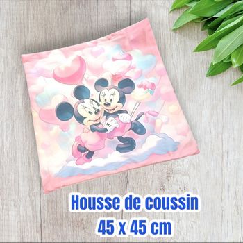 Housse de coussin Minnie et Mickey mouse Disney