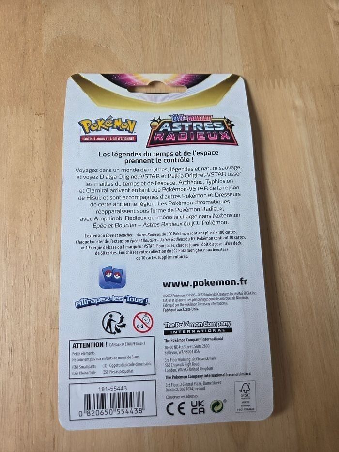 Pokemon Blister booster Astres Radieux EB10 Art Set - photo numéro 5