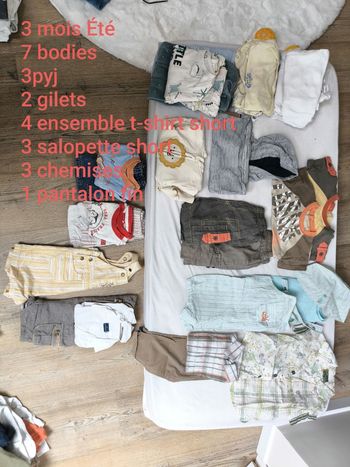 Lot vêtements bébé garçon 3 mois été