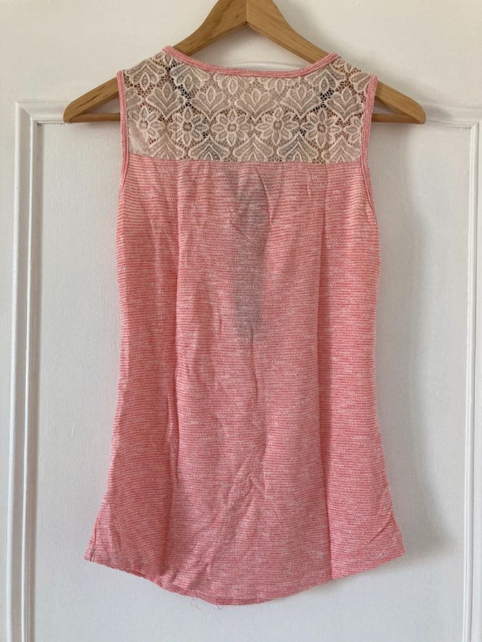 Débardeur rayé dentelle - photo numéro 2