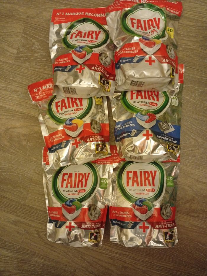 Lot 6 paquets fairy 50€
