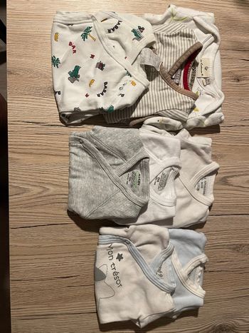 Lot de bodies bébé 0 mois / naissance / 8 pcs