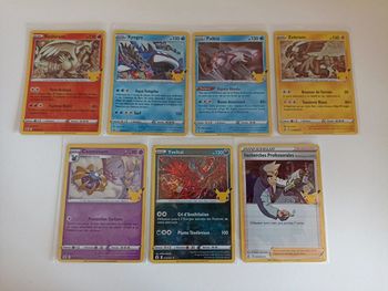 Lot 7 cartes Pokémon Holo célébration