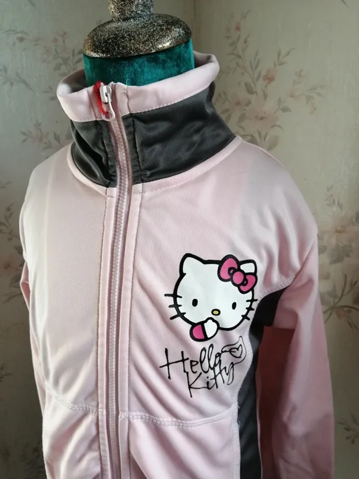 Ensemble de jogging veste rose et jogging gris / hello kitty-domyos / (8ans) - photo numéro 4