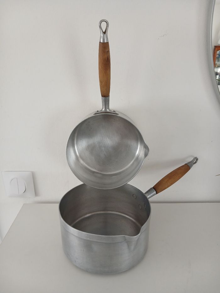 Duo de Casseroles Vintage en Aluminium - Années 80/90 - photo numéro 1