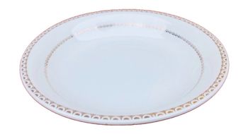 Années 1950  Plat creux de service Faïence  Décor frise or