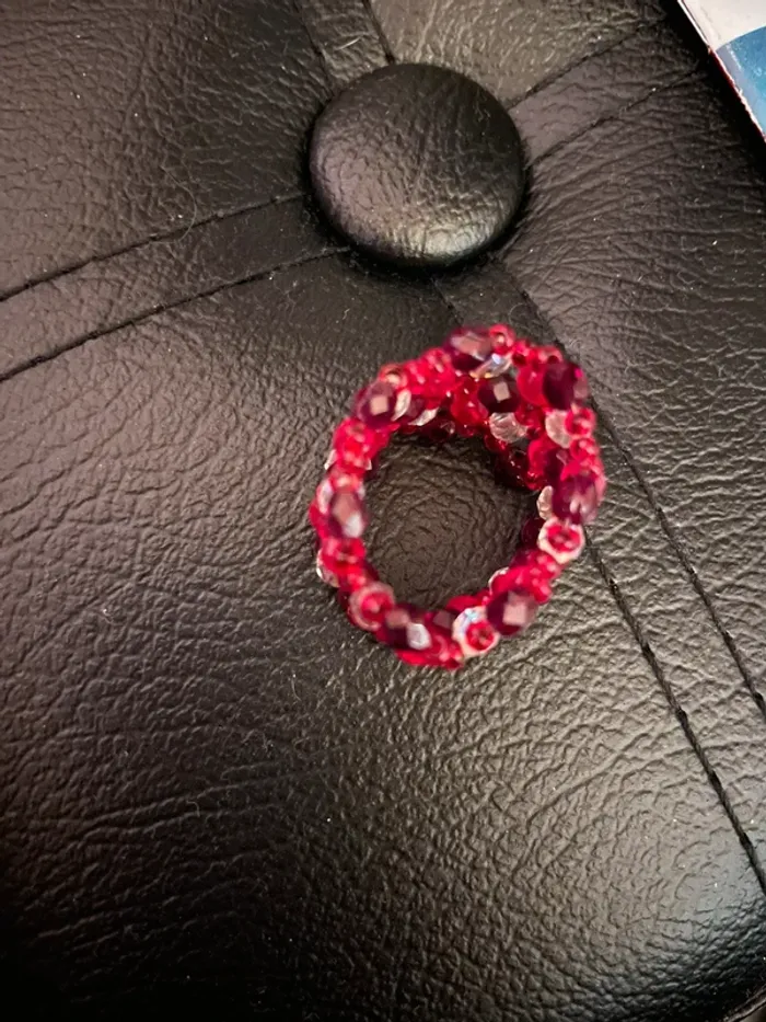 Bague en perles vintage - photo numéro 2