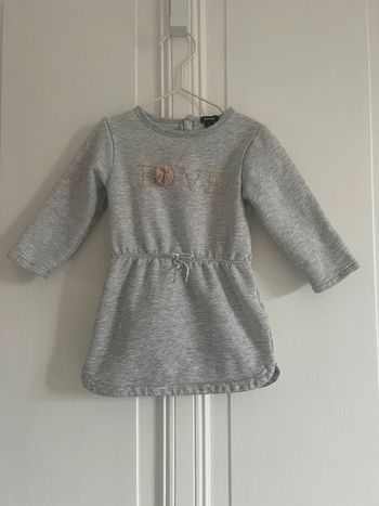 Robe sweat kiabi 18 mois grise