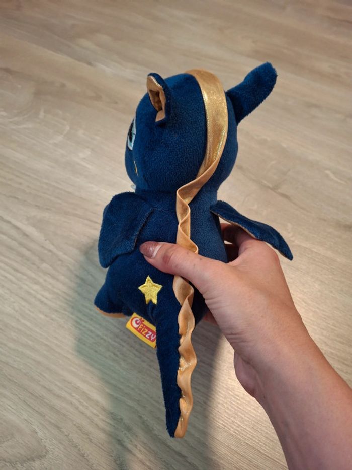 Peluche enfant dragon bleu fizzy - photo numéro 3
