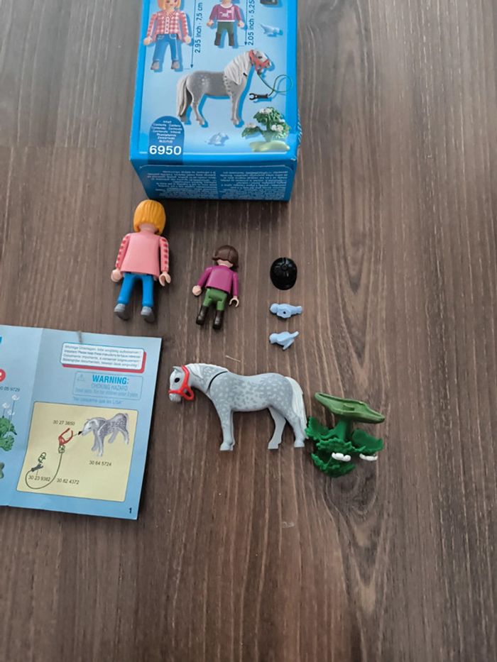 Playmobil 6950 cavalière avec soigneur et poney - photo numéro 2