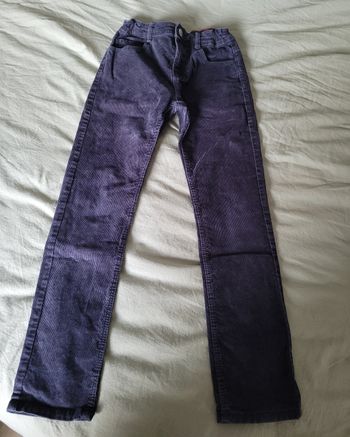 pantalon velours marine okaidi skinny 10ans (4e)