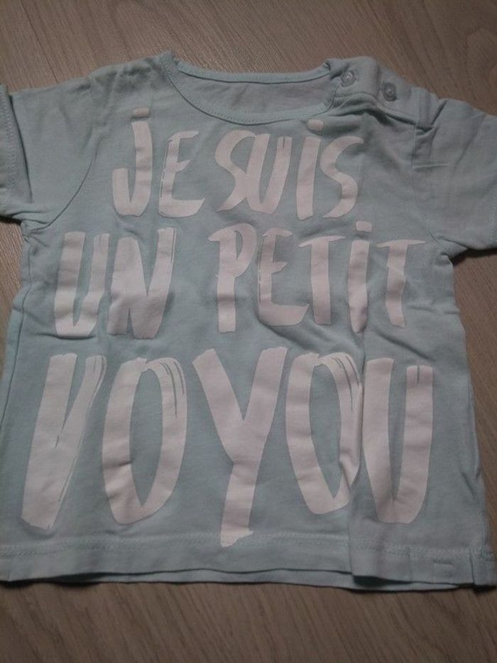 T-shirt manches courtes bébé garçon 6 mois
