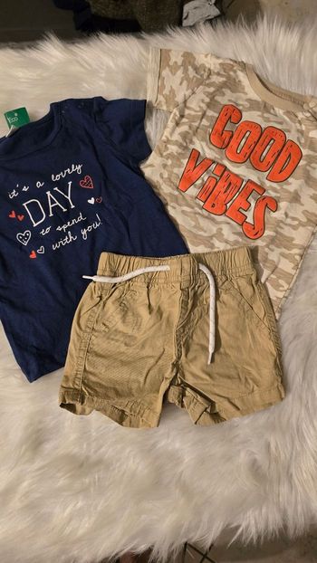 Neufs (non portés) 💙🤩😍 teeshirts mc et short 18mois garçon 😍🤩💙
