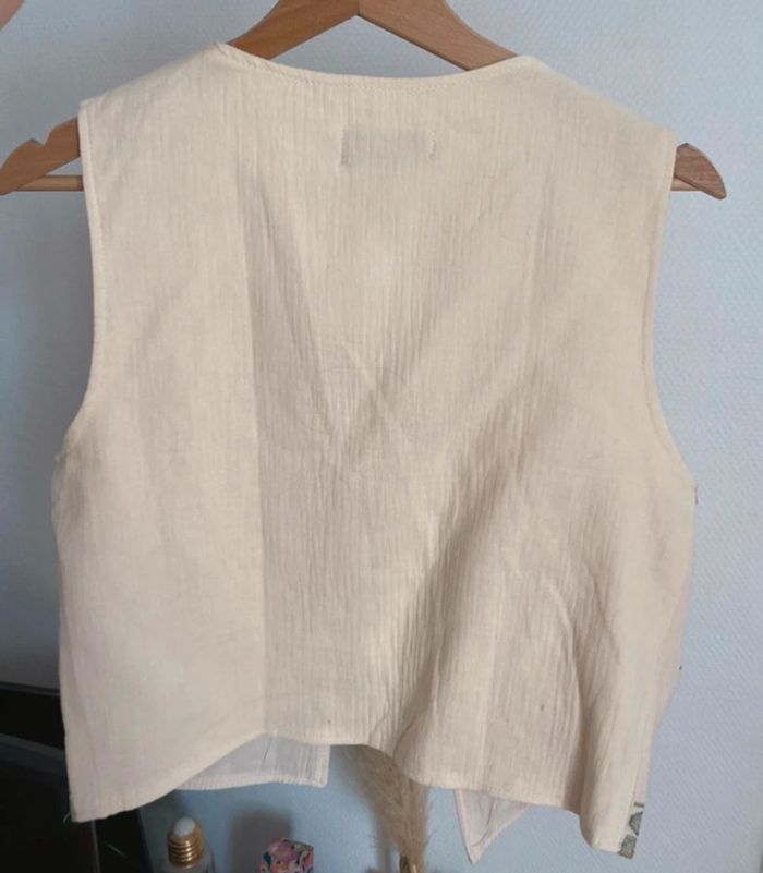 Gilet sans manches brodé fleuri Pretty Wire taille S/M - photo numéro 7