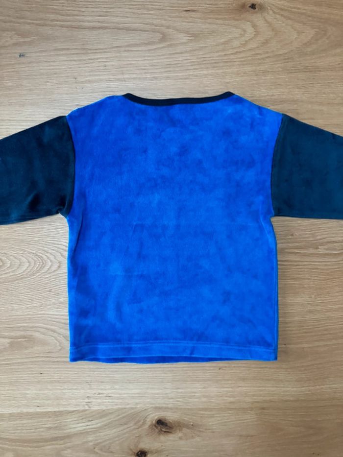 Pyjama 2 pièces en velours bleu/bleu marine - Taille 6 Ans - photo numéro 11