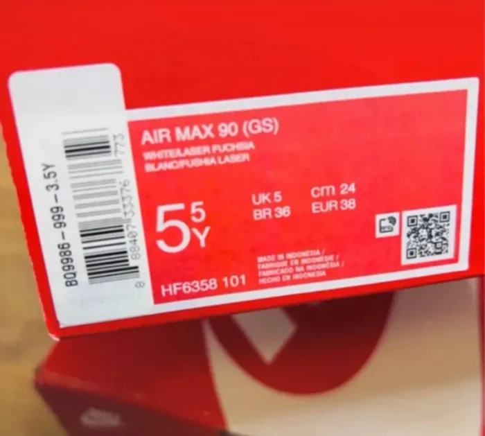 Nike Air Max 90 LTR White Laser Fuschia Taille 38 - photo numéro 6