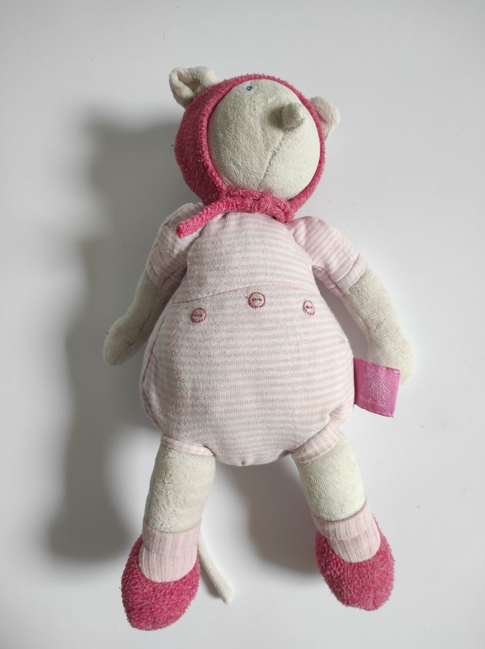Doudou Souris rose Lila et Patachon Moulin Roty 31 cm - photo numéro 3