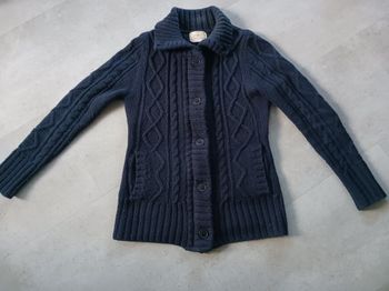 Gilet marine torsades taille 2 Cache Cache Denim spirit