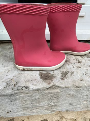 Bottes de pluie fille Tribord 21/22 rose