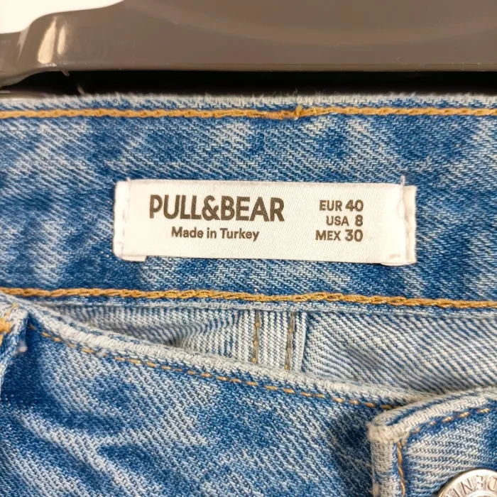 Jean patchwork boyfriend Pull&Bear Jean droit Femme Taille 40 - A395 - photo numéro 3