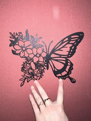 Décoration murale en métal papillons 