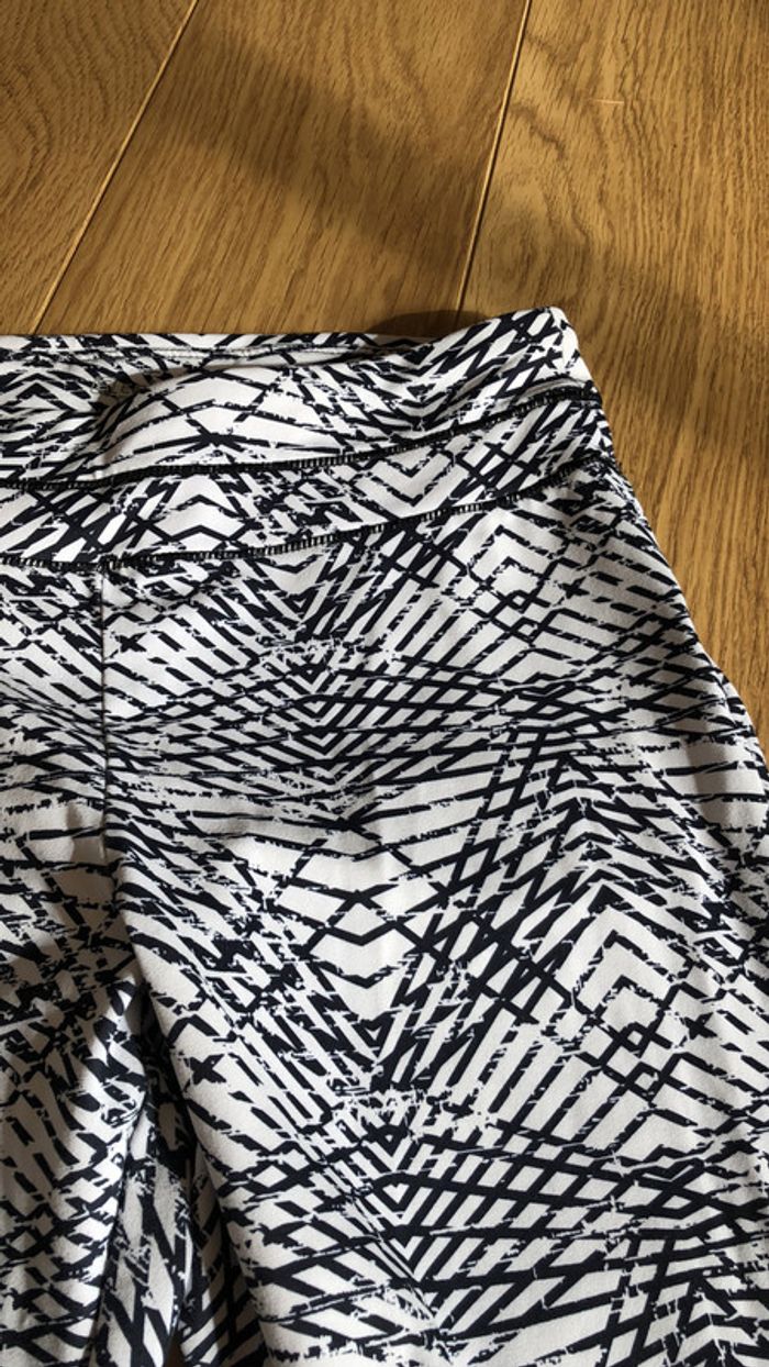 Llegging de sport mi long à rayures blanc et noir taille 36 energetics - photo numéro 3