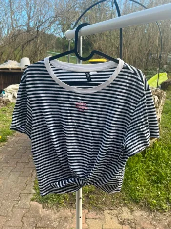 T-shirt manche courte marinière/rayé