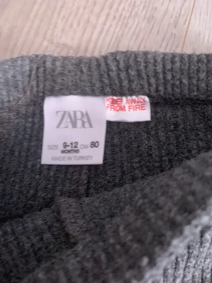 Legging côtelé gris foncé Zara 9-12 mois - photo numéro 4