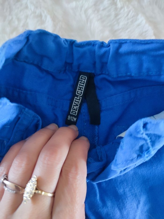 Pantalon bleu roi devil child taille 9-12 mois - photo numéro 2