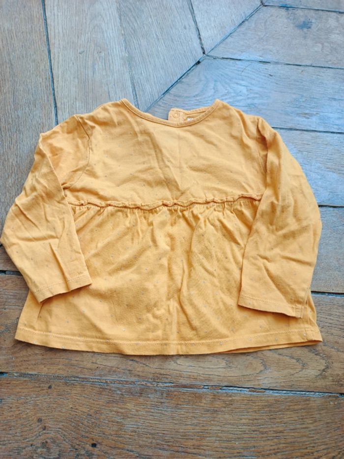 Haut moutarde manches longues