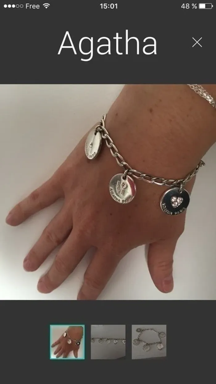 Bracelet argent Agatha