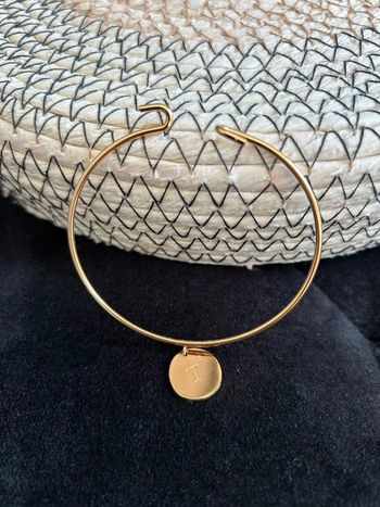 Bracelet jonc lettre T