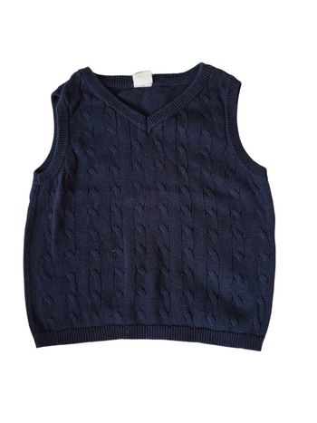 Pull sans manches bleu H&M taille 9 à 12 mois