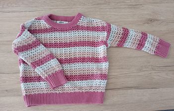 Pull fille 4 ans rose ajouré- Gémo