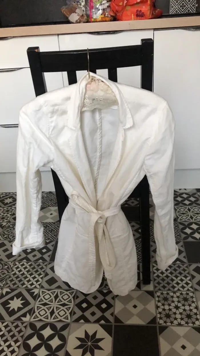 veste en lin blanche - photo numéro 5