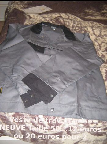 Lot de 2 Veste  de  travail  grise NEUVE