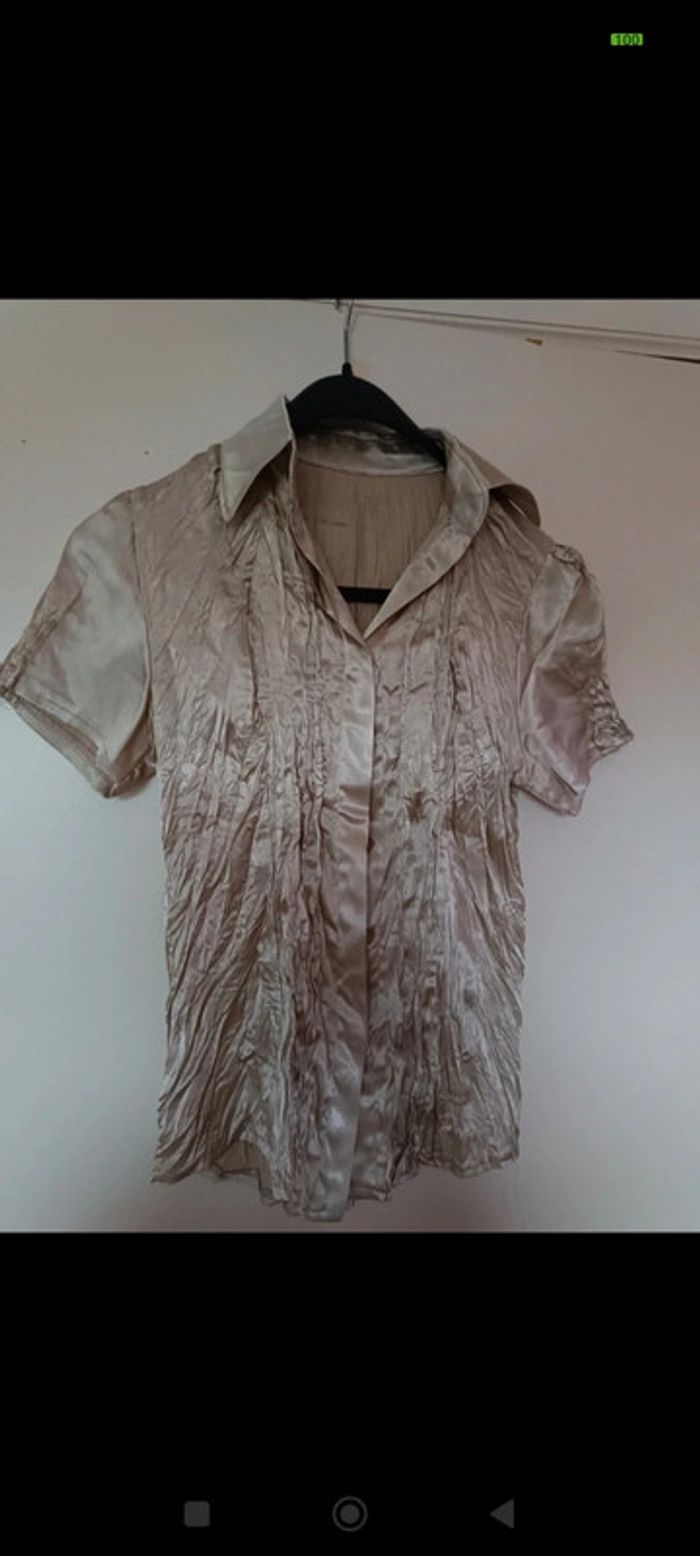 Chemisier en satin bien habillé - taille L/XL - neuf