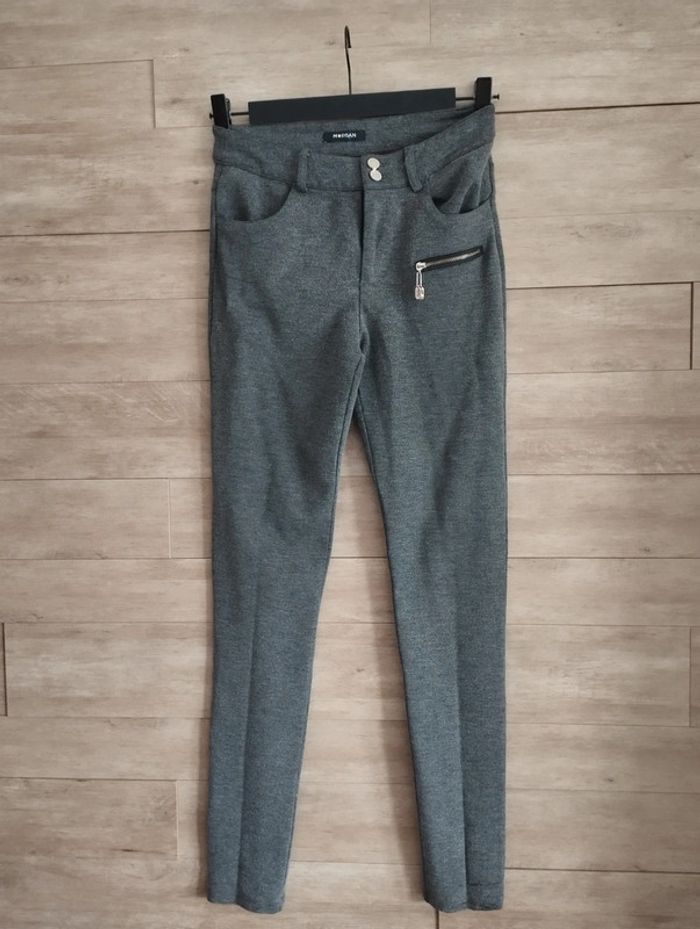 Pantalon jogging moulant Morgan gris foncé taille XS - photo numéro 4