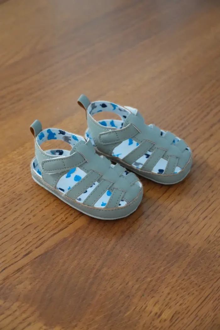 Sandales bébé souples – Tressées vert amande orchestra