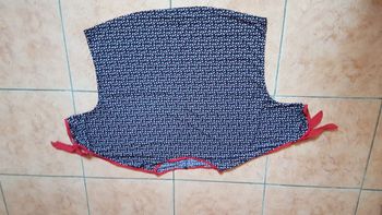 Blouse été femme 44-46 noire et rouge