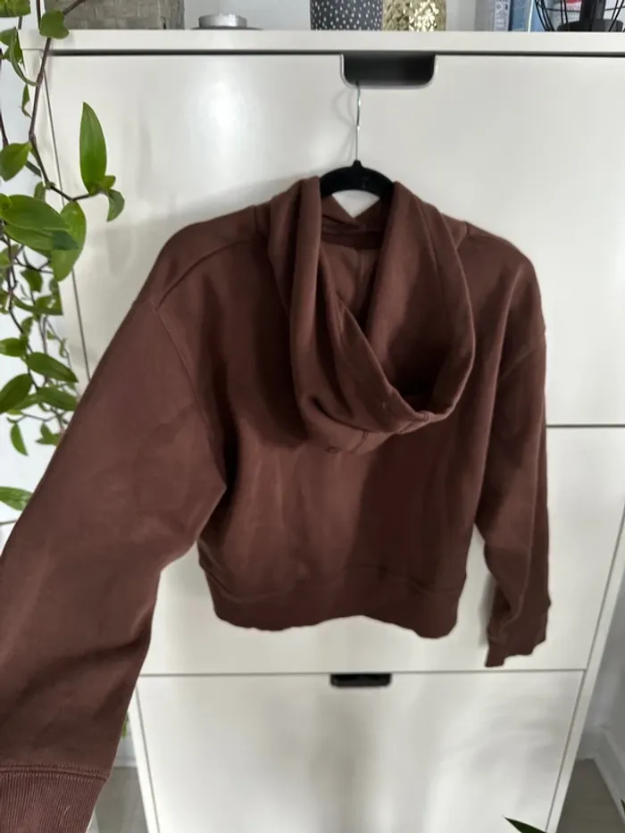Sweat capuche Marron Zara - neuf - photo numéro 3