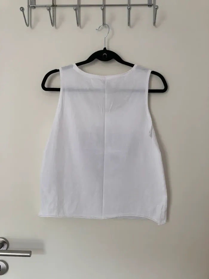 Débardeur court blanc tête de mort Only taille M - photo numéro 6