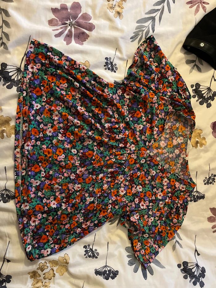 Top blouse fleuri