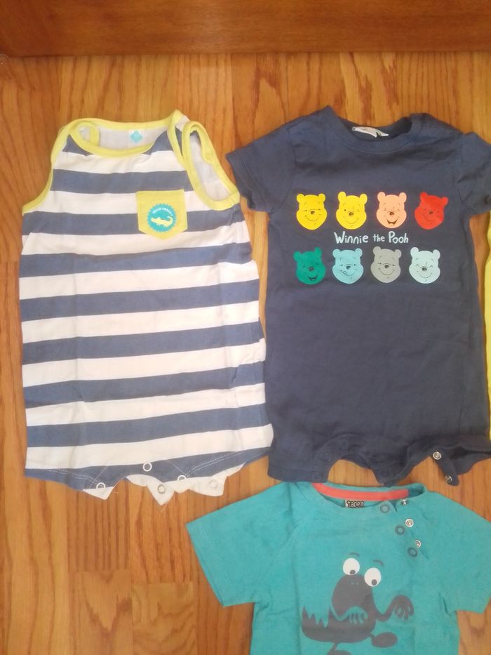 Lot 6 mois combishorts et tee shirt Disney, TAO - photo numéro 2