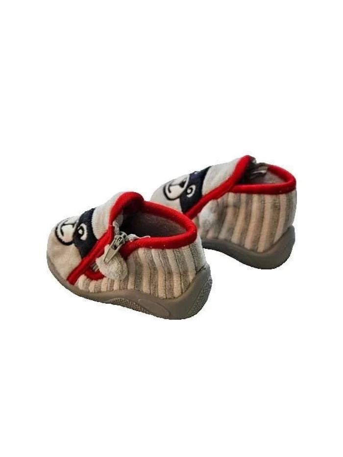 👣Chaussons Rouge et Gris - 18 👣 - photo numéro 3