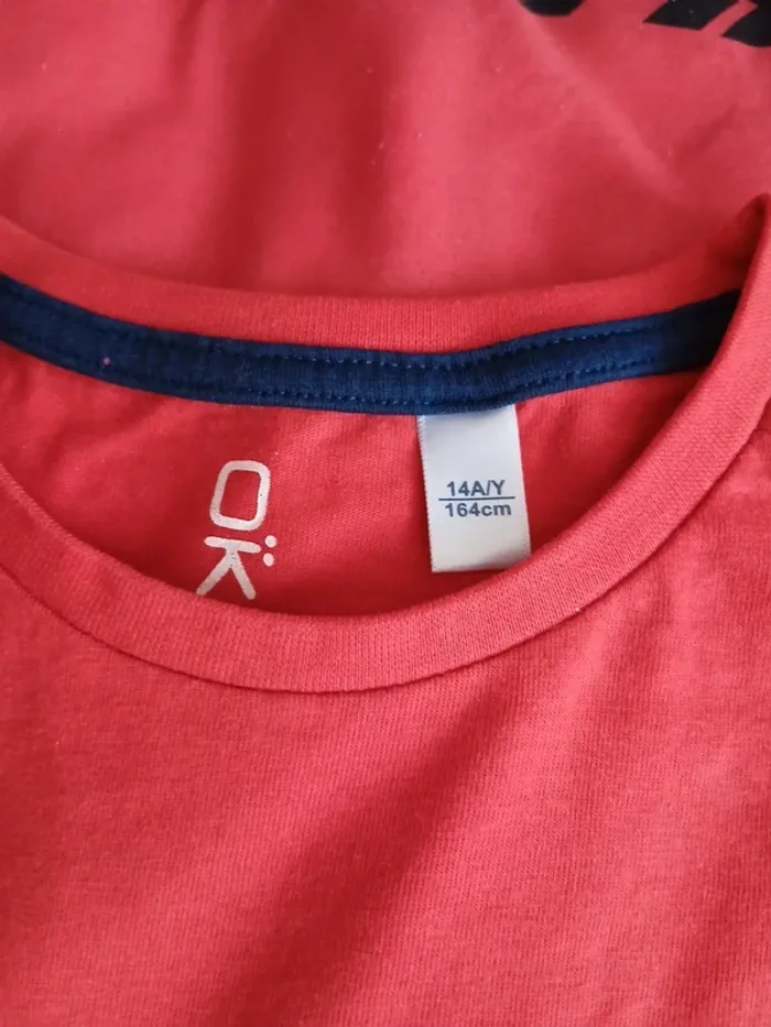 Lots de 6 tee-shirts Okaïdi taille 14 ans - photo numéro 3