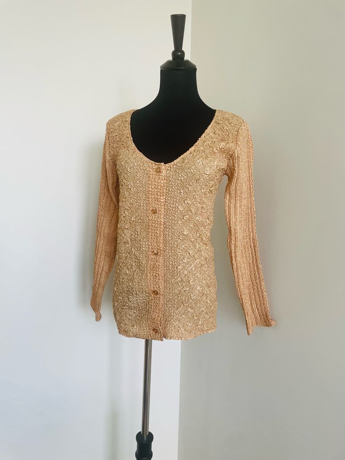 🌸 Gilet. Femme. Taille 42/44. Beige. Marque 1/2/3.Neuf. - photo numéro 5