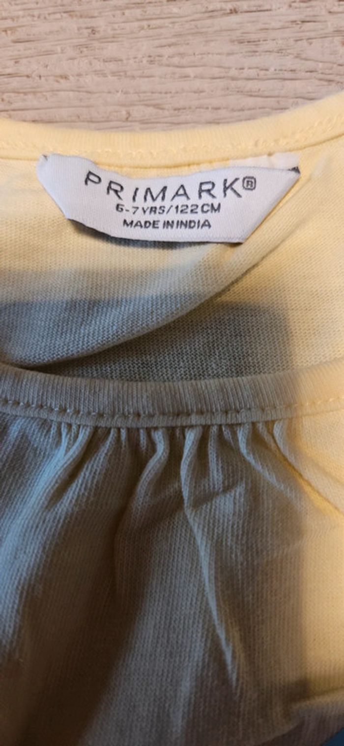 T shirt fille sans manche, jaune clair, Primark, 6/7 ans neuf - photo numéro 5