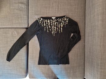 Haut côtelé manches longues