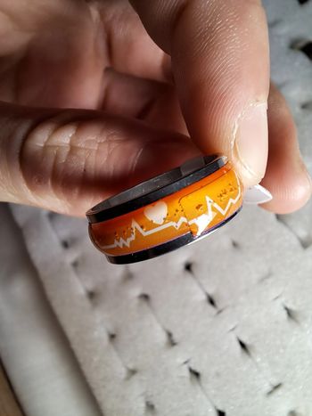 Bague acier inoxydable motifs